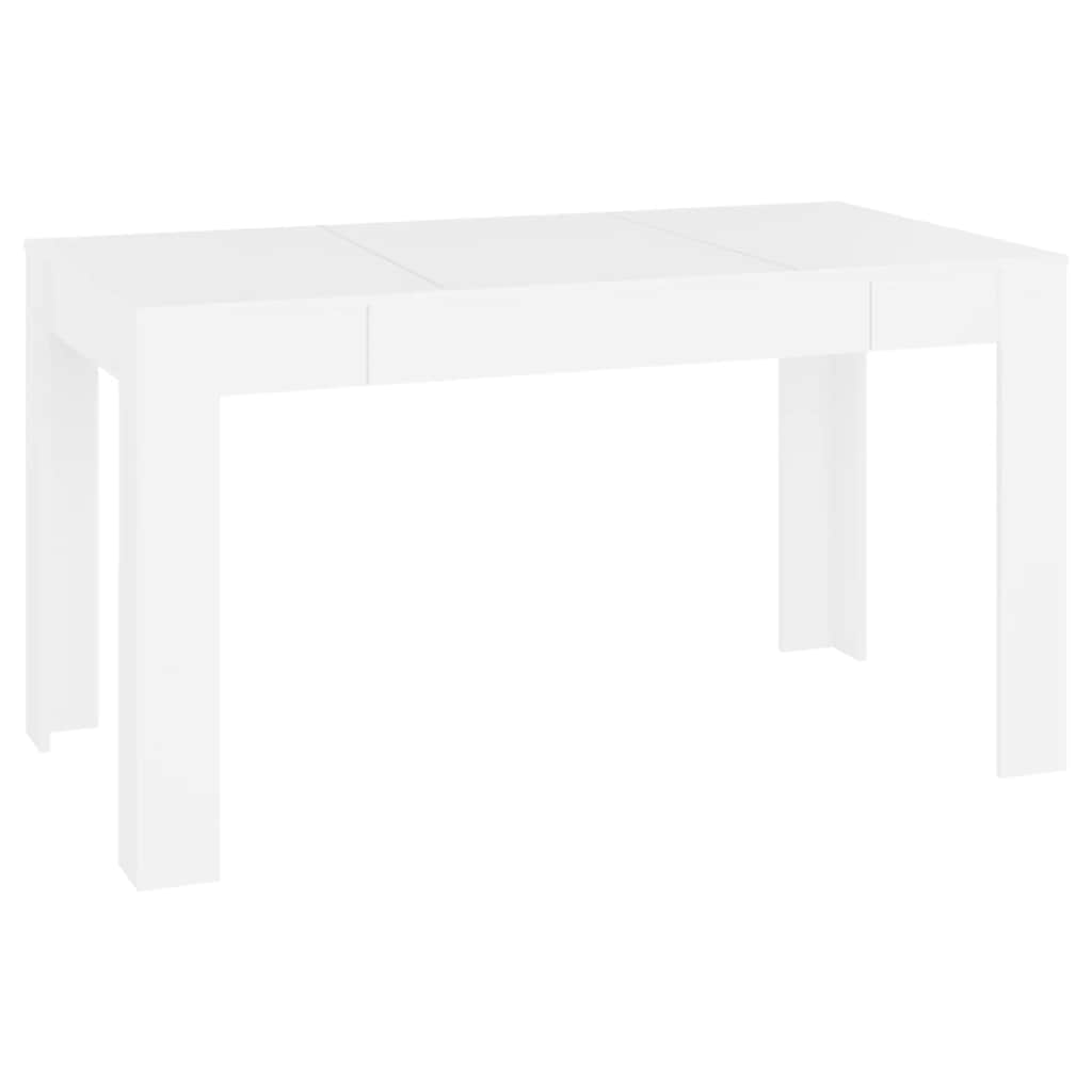 vidaXL Dining Table White 140x74.5x76 cm Engineered Wood 2