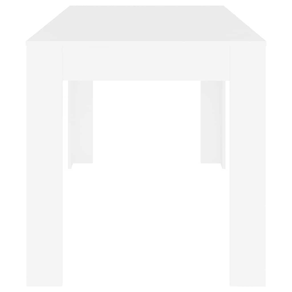 vidaXL Dining Table White 140x74.5x76 cm Engineered Wood 4