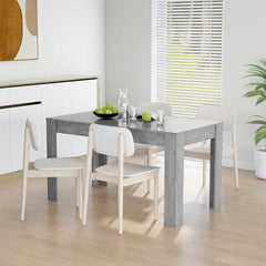 vidaXL Dining Table Concrete Grey 140x74.5x76 cm Engineered Wood 1