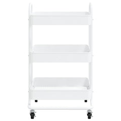 vidaXL 3-Tier Trolley White 43x34x79 cm Steel 3