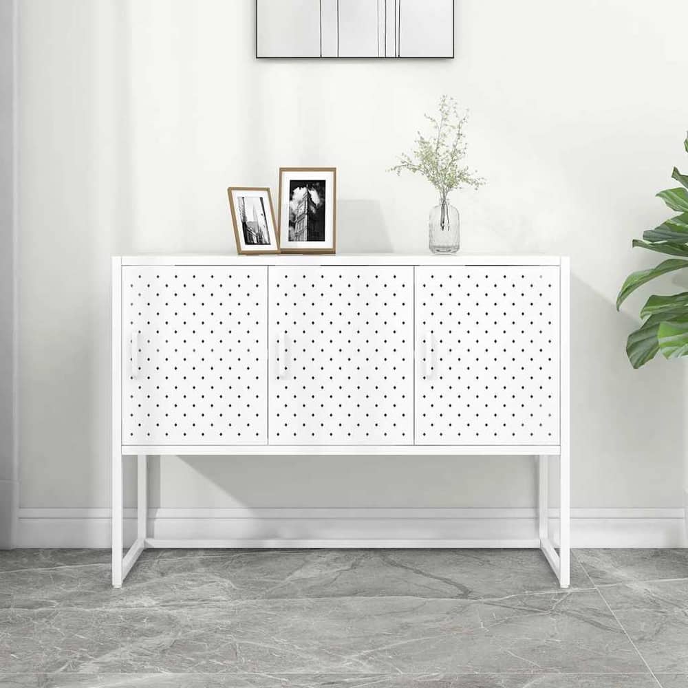 Sideboard 75x35x75 cm Steel White 105 cm