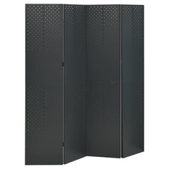 3-Panel Room Divider Steel Anthracite 160 x 180 cm