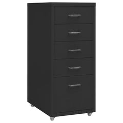 vidaXL Mobile File Cabinet Black 28x41x69 cm Metal 1
