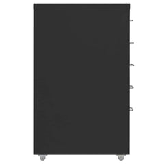 vidaXL Mobile File Cabinet Black 28x41x69 cm Metal 3
