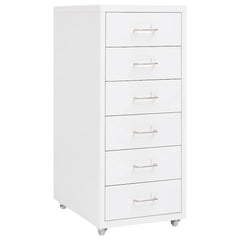 vidaXL Mobile File Cabinet White 28x41x69 cm Metal 1