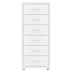 vidaXL Mobile File Cabinet White 28x41x69 cm Metal 2