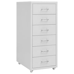vidaXL Mobile File Cabinet | Grey | Metal | Medium | Storage 1