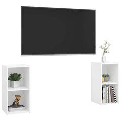 vidaXL TV Cabinets 2 pcs White 72x35x36.5 cm Engineered Wood 3