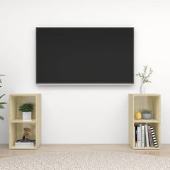 vidaXL Tv Cabinet | Set of 2 | Sonoma oak | Engineered wood | 72 x 35 x 36.5 cm 1