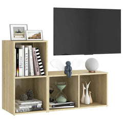 vidaXL TV Cabinet | Sonoma Oak | Engineered Wood | Medium | TV Cabinet 3