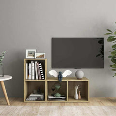vidaXL TV Cabinet | Sonoma Oak | Engineered Wood | Medium | TV Cabinet 1