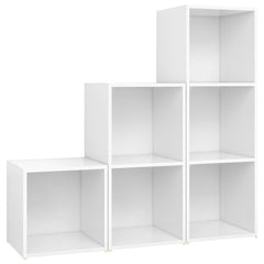 vidaXL 3 Piece TV Cabinet Set White Engineered Wood 2