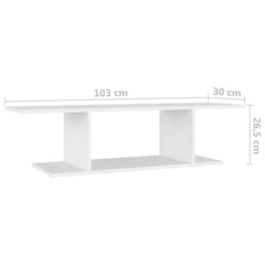 vidaXL TV Cabinet | White | Engineered wood | 103x30x26.5 cm | TV Cabinet 6