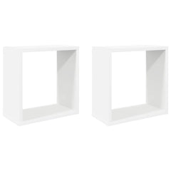 vidaXL Cube Shelf | Set of 2 | White | Engineered wood | 30 x 15 x 30 cm 2