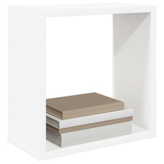 vidaXL Cube Shelf | Set of 2 | White | Engineered wood | 30 x 15 x 30 cm 4