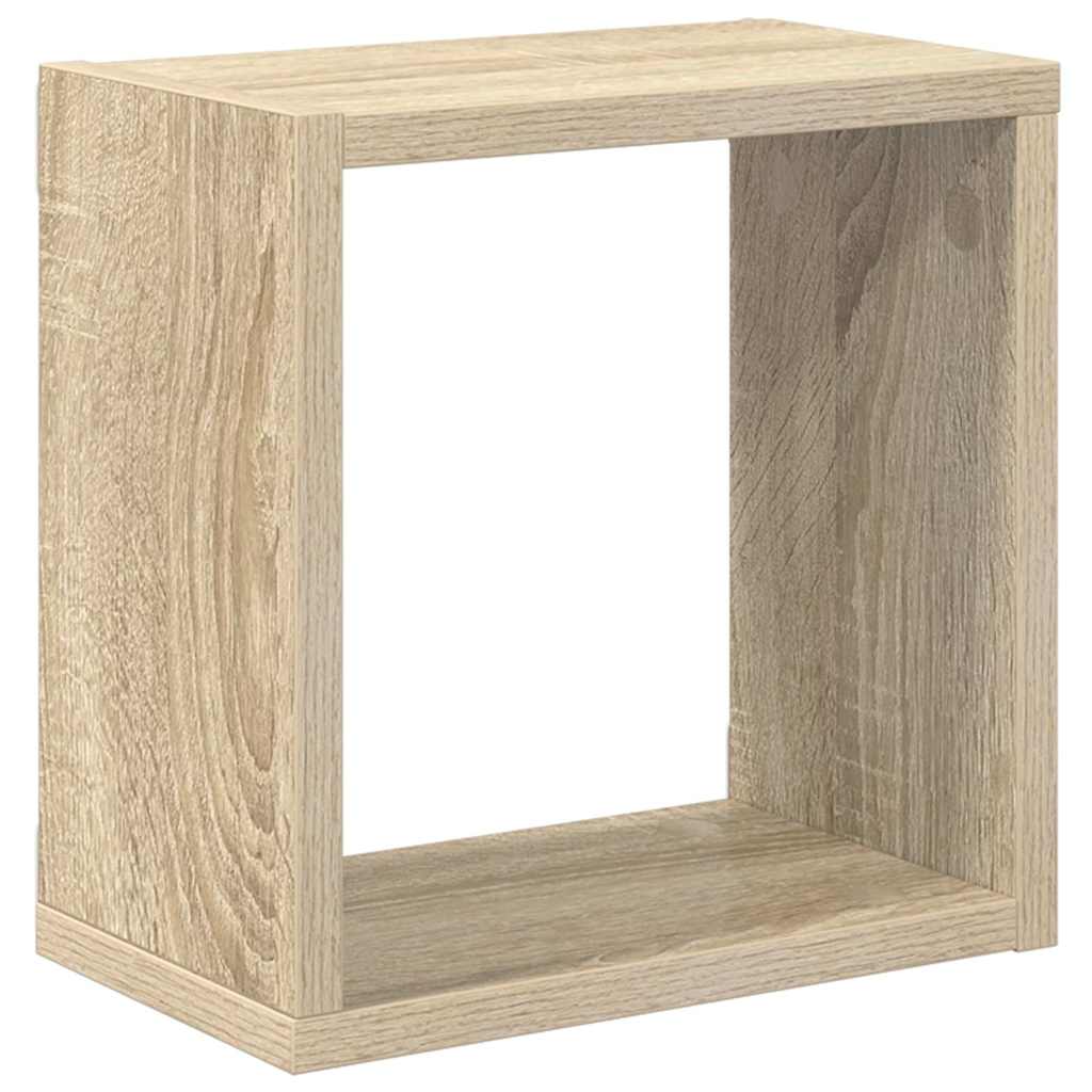 vidaXL Cube Shelf | Set of 4 | Sonoma Oak | Engineered Wood | Small | Cube Shelf 5