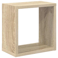 vidaXL Cube Shelf | Set of 4 | Sonoma Oak | Engineered Wood | Small | Cube Shelf 5