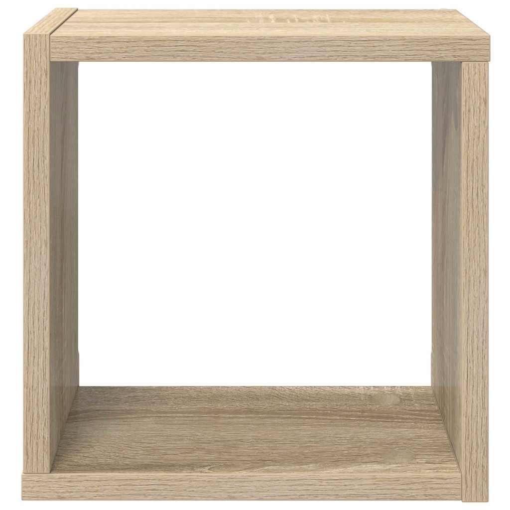 vidaXL Cube Shelf | Set of 4 | Sonoma Oak | Engineered Wood | Small | Cube Shelf 6