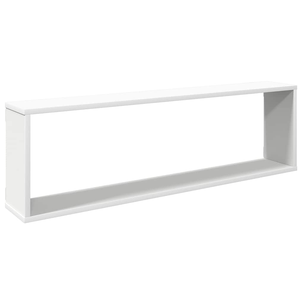 vidaXL Wall Cube Shelf 2 pcs White 100x15x30 cm Engineered Wood 5
