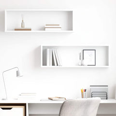 vidaXL Wall Cube Shelves 80x15x26.5 cm Engineered Wood 2 pcs
