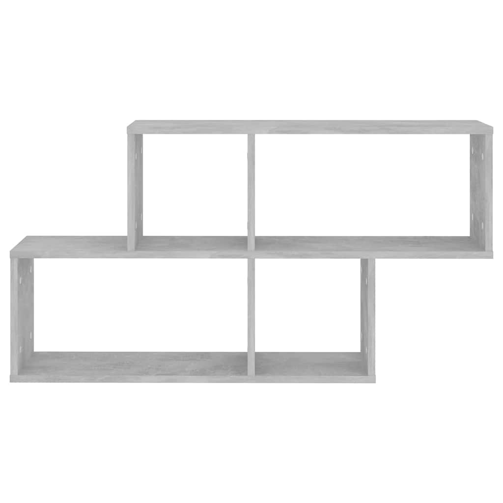 vidaXL Wall Shelf Concrete Grey 100x18x53 cm Engineered Wood 4