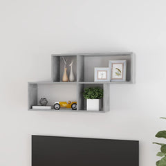 vidaXL Wall Shelf Concrete Grey 100x18x53 cm Engineered Wood 1