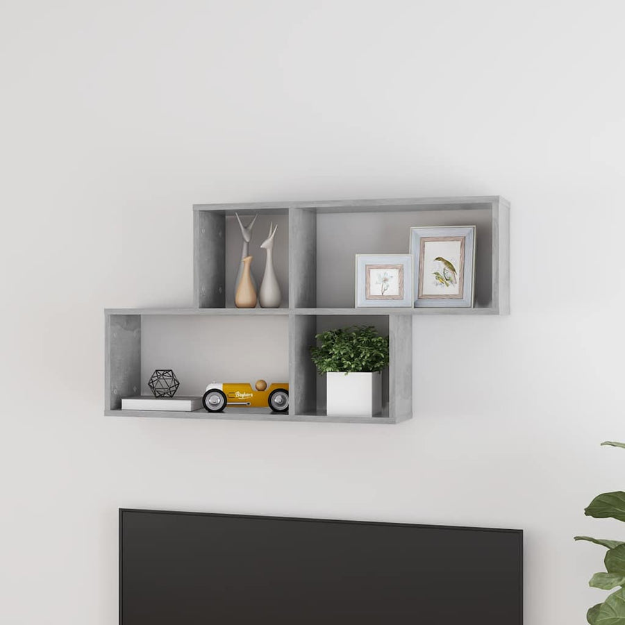 vidaXL Wall Shelf Concrete Grey 100x18x53 cm Engineered Wood 1