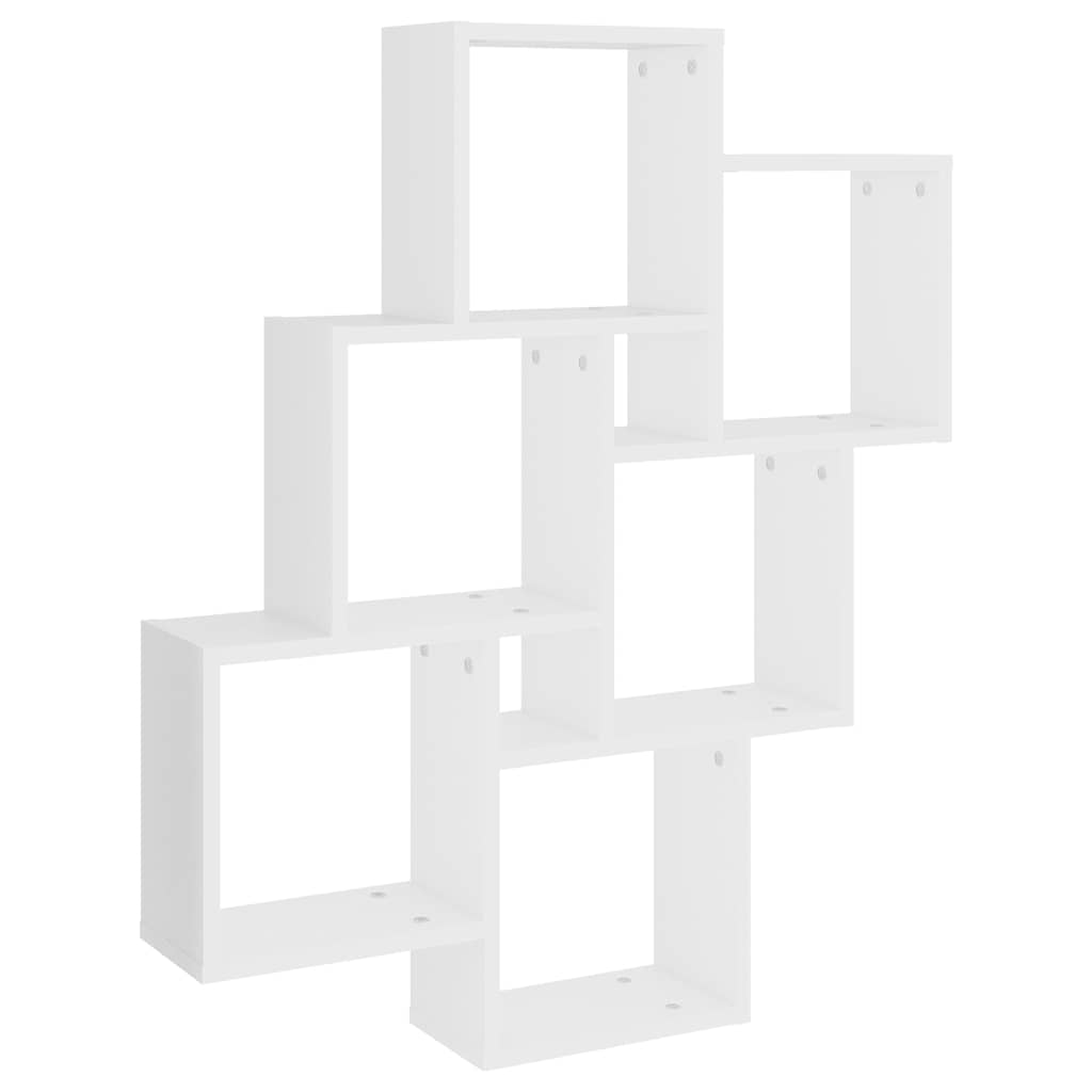 vidaXL Wall Shelf | White | Engineered wood | Medium | Wall Shelf | Square 2