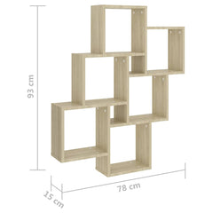 vidaXL Wall Shelf | Sonoma oak | Engineered wood | Medium | Wall Shelf | Other 6