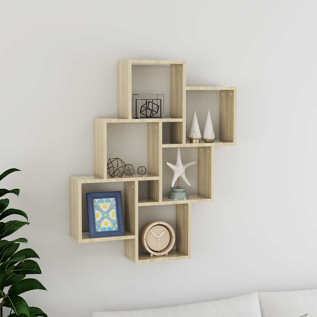 vidaXL Wall Shelf | Sonoma oak | Engineered wood | Medium | Wall Shelf | Other 1