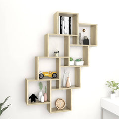 vidaXL Wall Shelf | Sonoma Oak | Engineered Wood | Medium | Wall mounting 1
