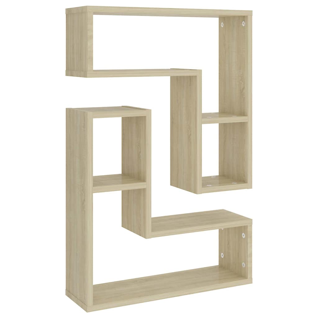 vidaXL Wall Shelf | Set of 2 | Sonoma oak | Engineered wood | 50x15x50 cm 2