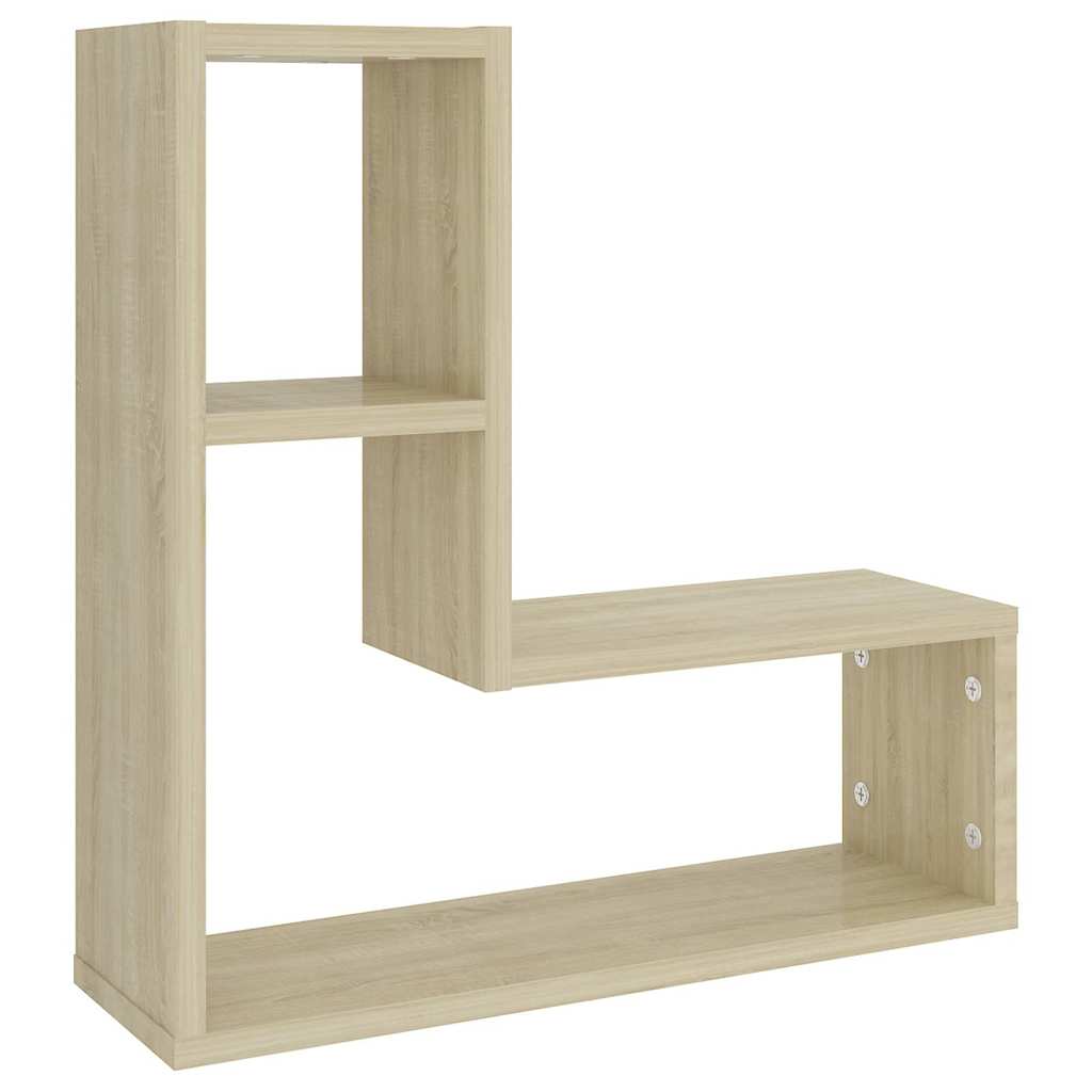 vidaXL Wall Shelf | Set of 2 | Sonoma oak | Engineered wood | 50x15x50 cm 4
