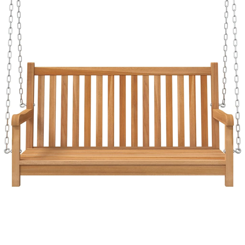 Swing Bench Solid Teak Wood 114x60x64 cm