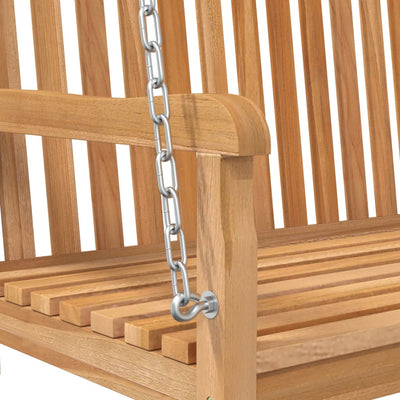 Swing Bench Solid Teak Wood 114x60x64 cm