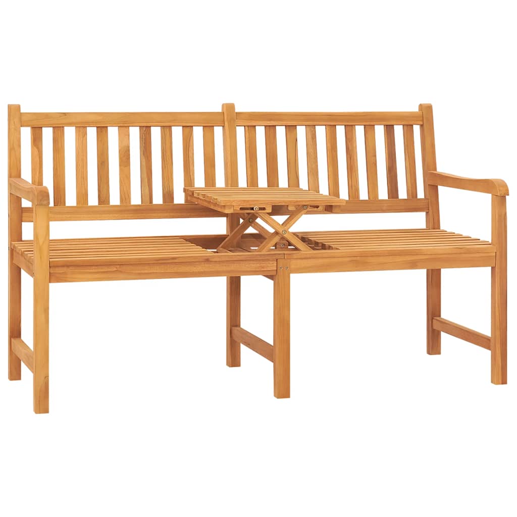 vidaXL Bench | Teak | Solid Teak Wood | 3-seater 1