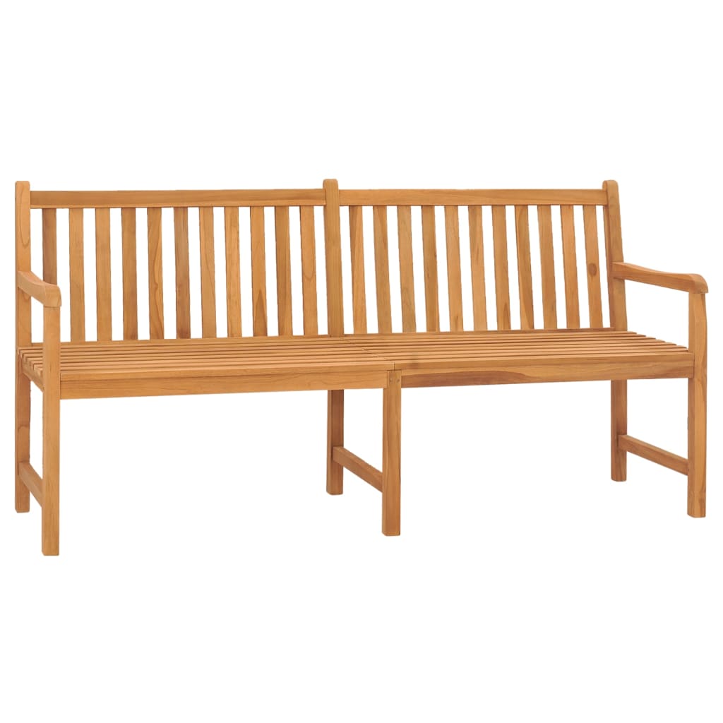 vidaXL Garden Bench | Warm Brown | Solid Teak Wood | 180 cm long bench | Durable 1