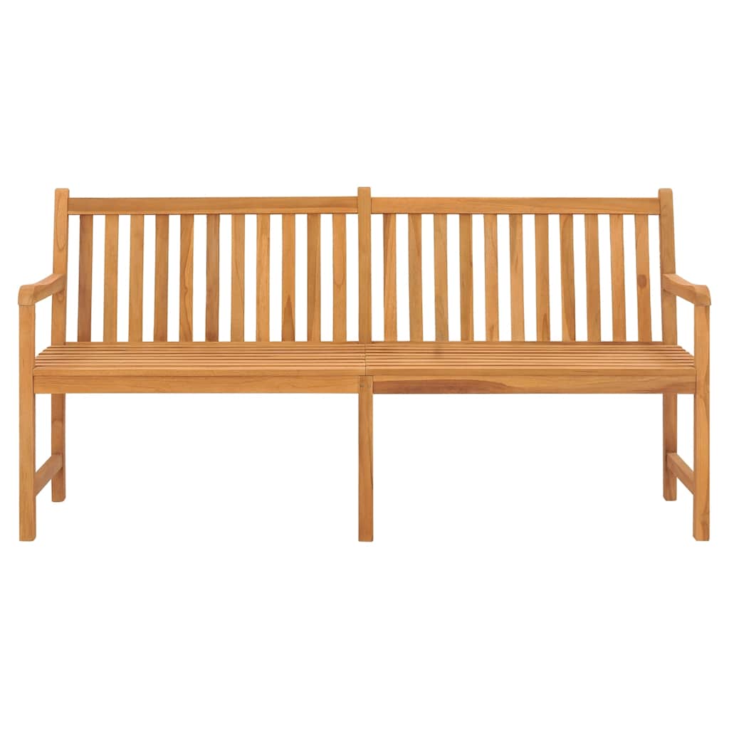 vidaXL Garden Bench | Warm Brown | Solid Teak Wood | 180 cm long bench | Durable 2