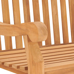 vidaXL Garden Bench 114 cm Solid Teak Wood 6