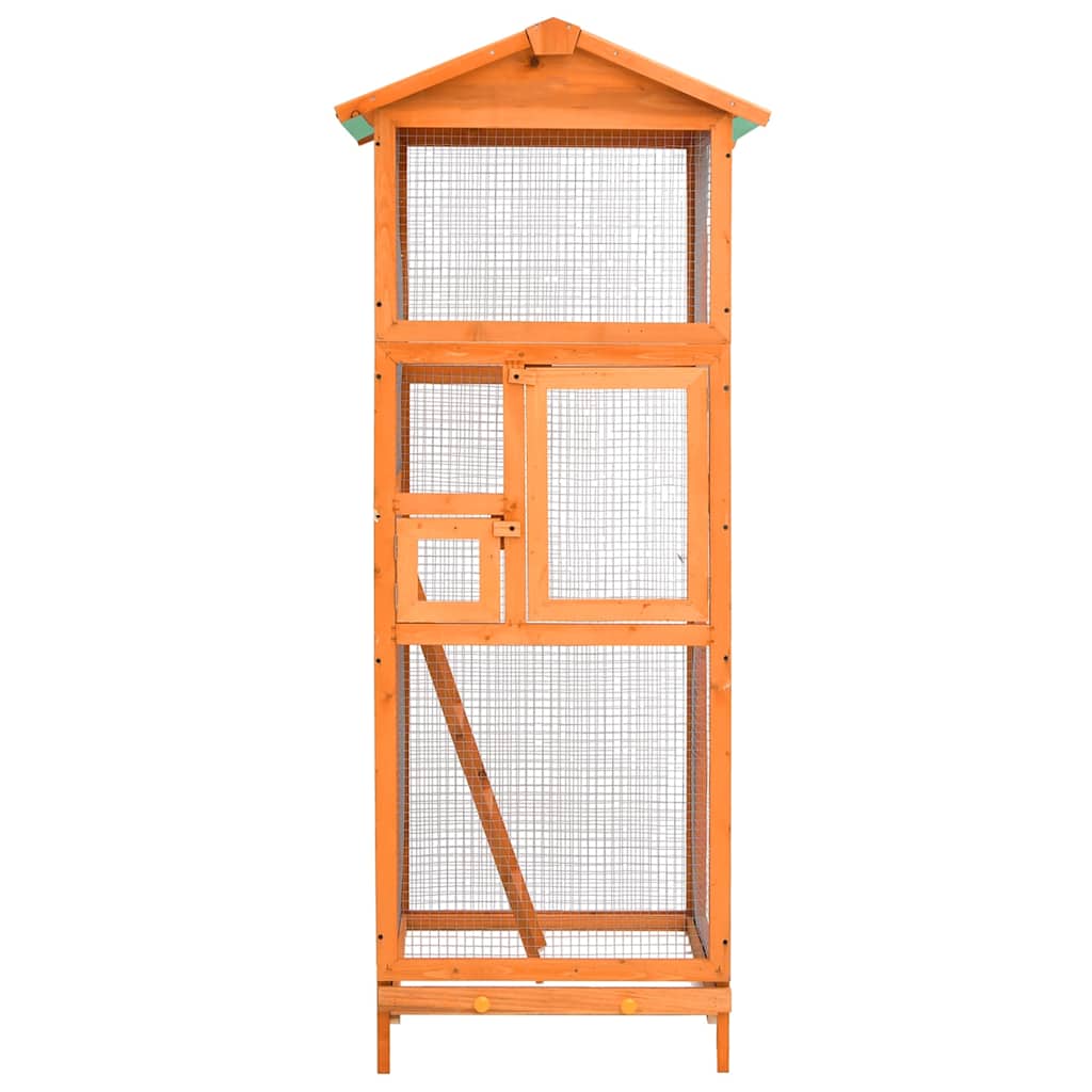 171457 vidaXL Bird Cage 68x62x166 cm Solid Firwood 3