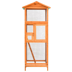 171457 vidaXL Bird Cage 68x62x166 cm Solid Firwood 3