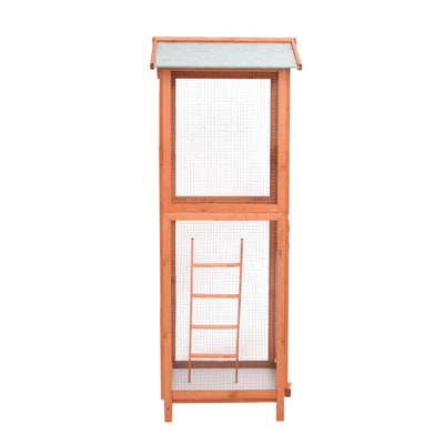 Bird Cage 68x62x166 cm Solid Firwood