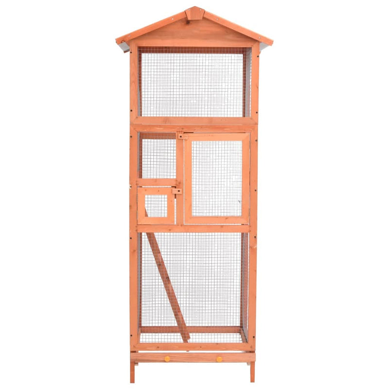 Bird Cage 68x62x166 cm Solid Firwood