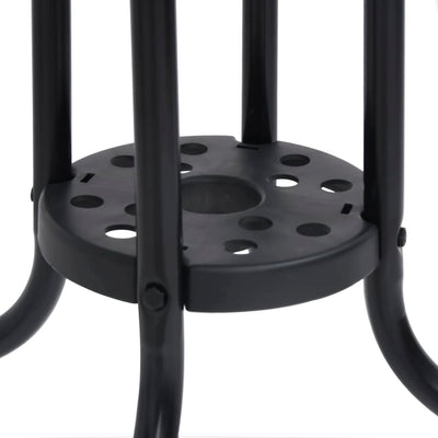 5 Piece Garden Dining Set Black