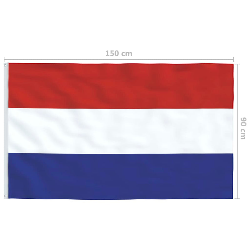 Netherlands Flag and Pole Aluminium 4 m