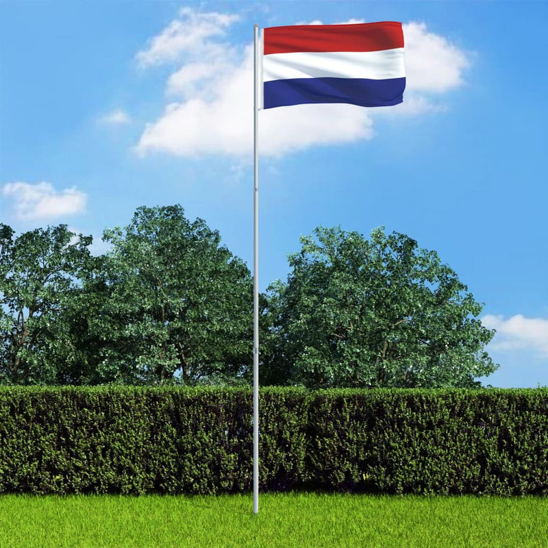 Netherlands Flag and Pole Aluminium 4 m