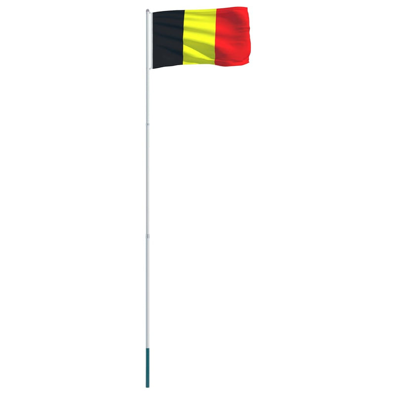 Belgium Flag and Pole Aluminium 4 m