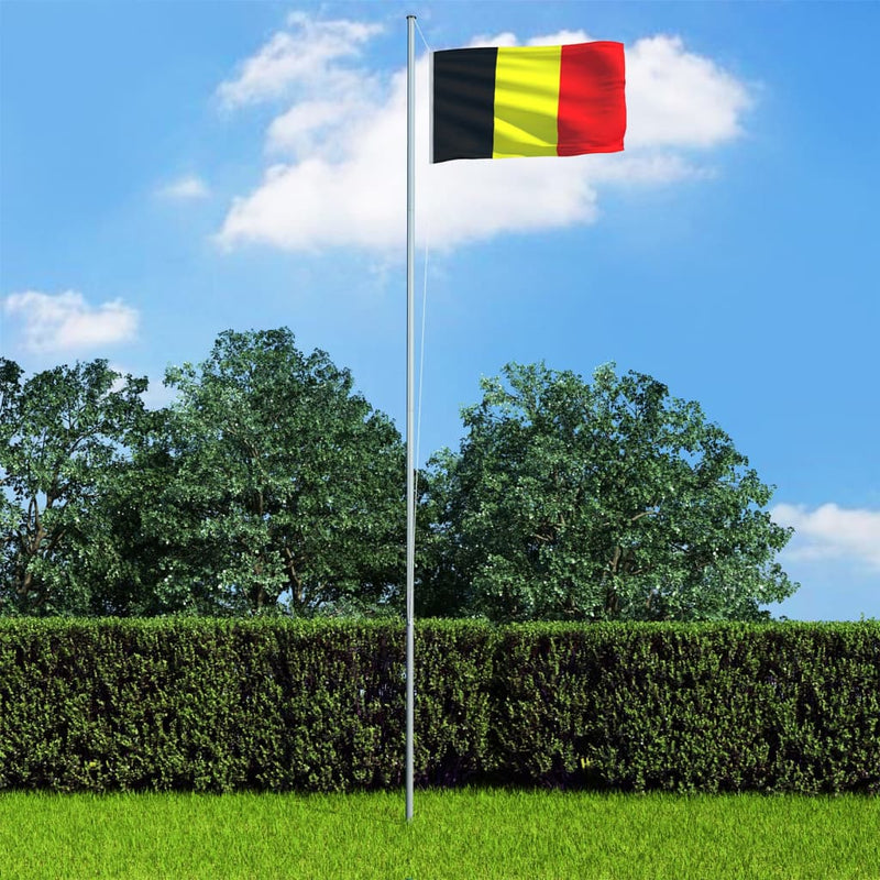 Belgium Flag and Pole Aluminium 4 m