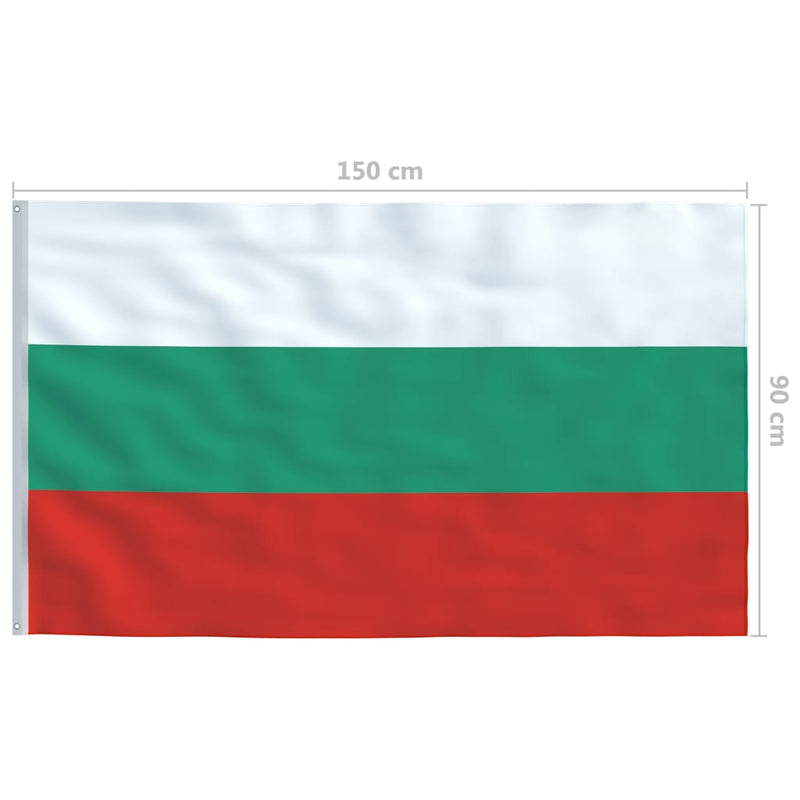 Bulgaria Flag and Pole Aluminium 4 m