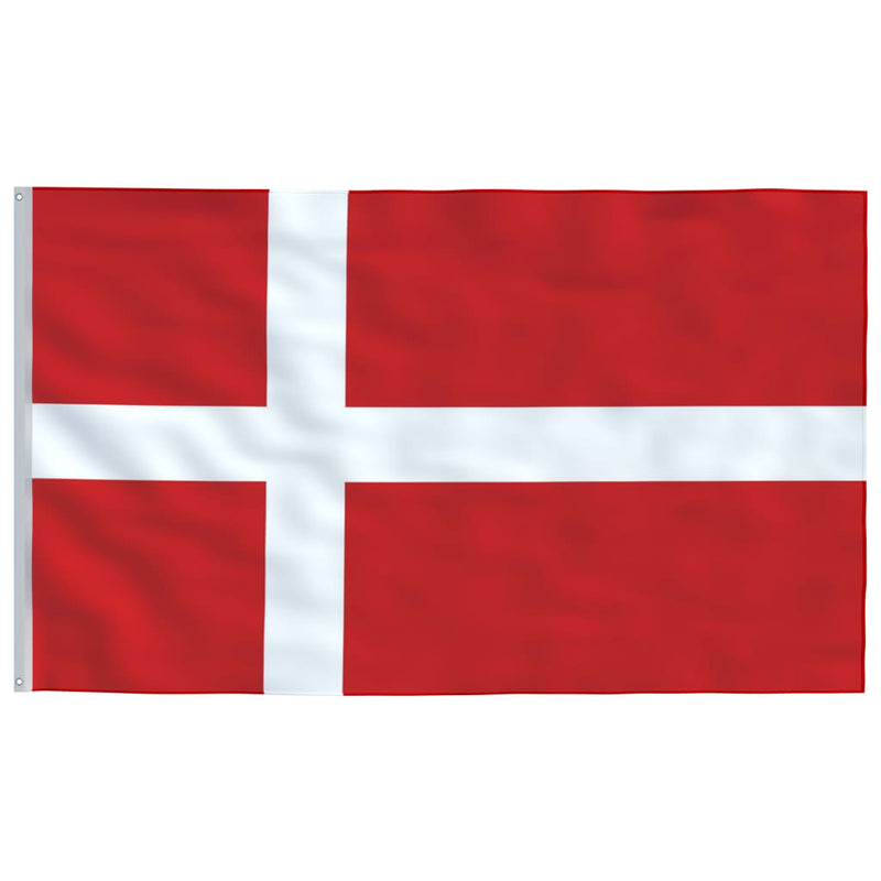 Denmark Flag and Pole Aluminium 4 m